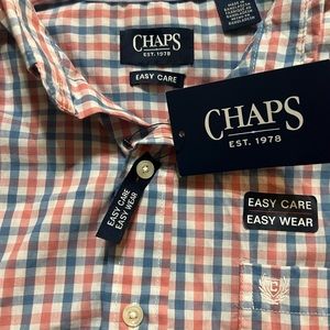Chaps brand long sleeve men’s dress shirt, NWT, size Medium